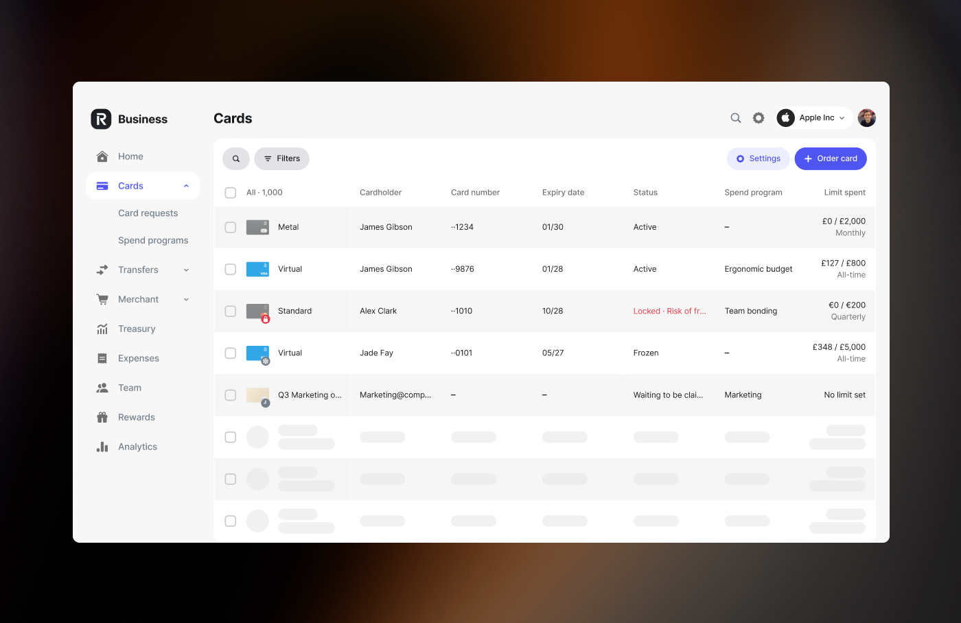 screenshot of Revolut Business